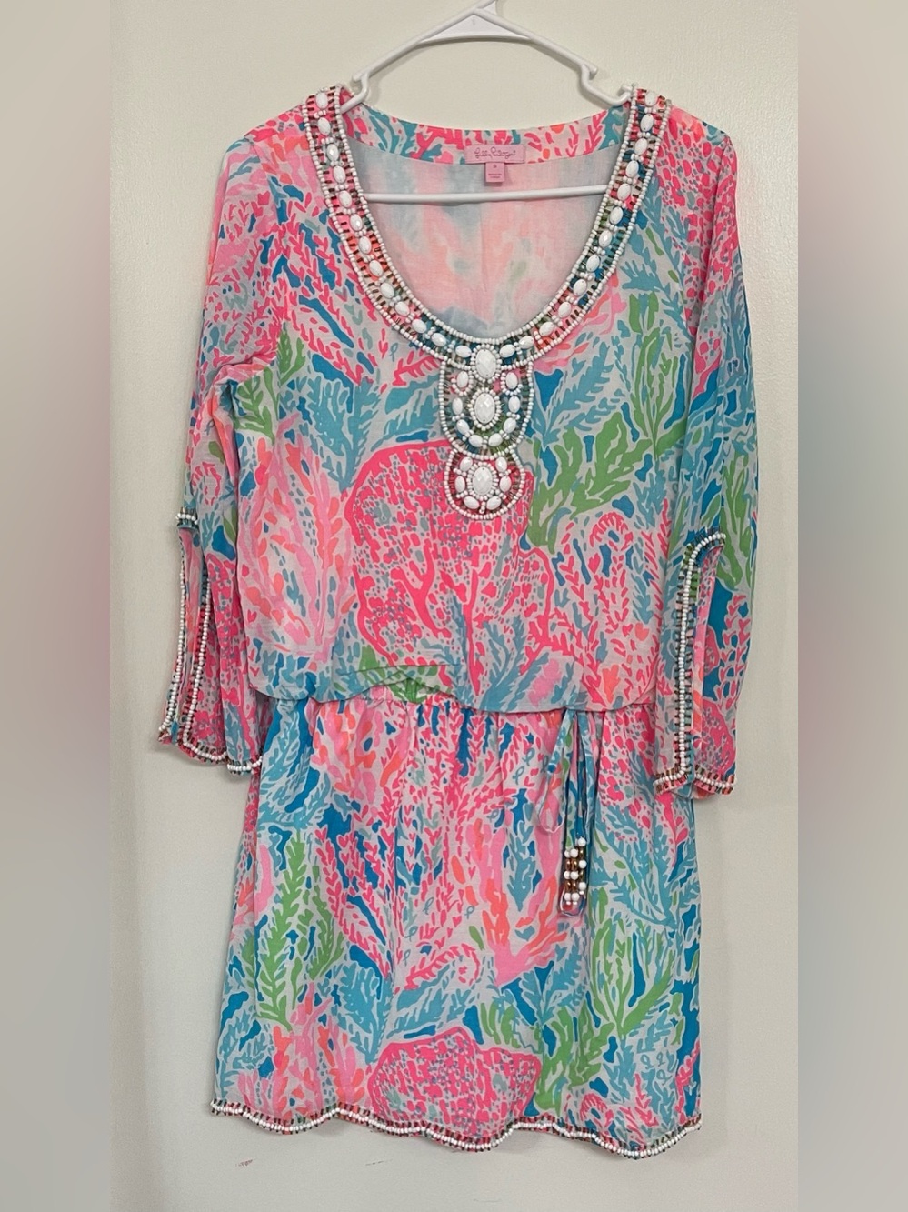 NWT SZ Small Lilly Pulitzer Delisa Tunic Caftan Let’s Cha Cha